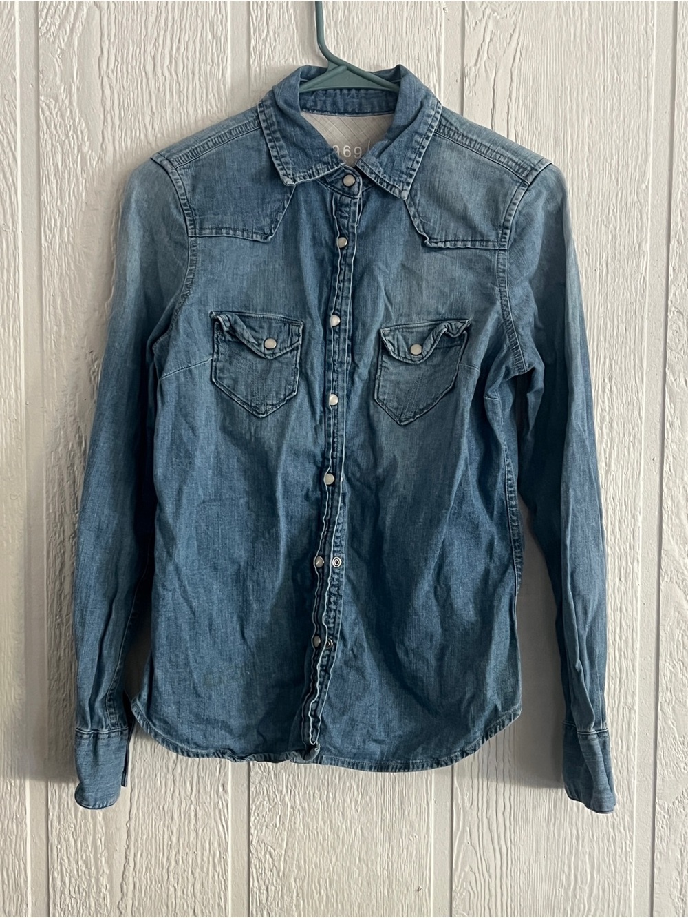 GAP Light Blue Denim Western Button-Down Shirt